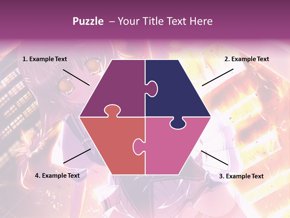 A Girl In A Short Skirt Is Dancing In Front Of A Cityscape PowerPoint Template