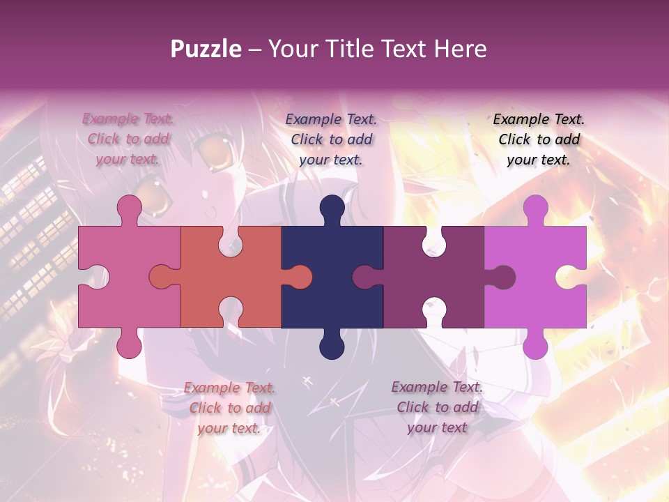 A Girl In A Short Skirt Is Dancing In Front Of A Cityscape PowerPoint Template