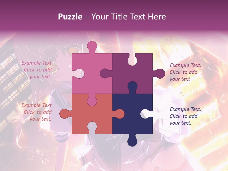 A Girl In A Short Skirt Is Dancing In Front Of A Cityscape PowerPoint Template