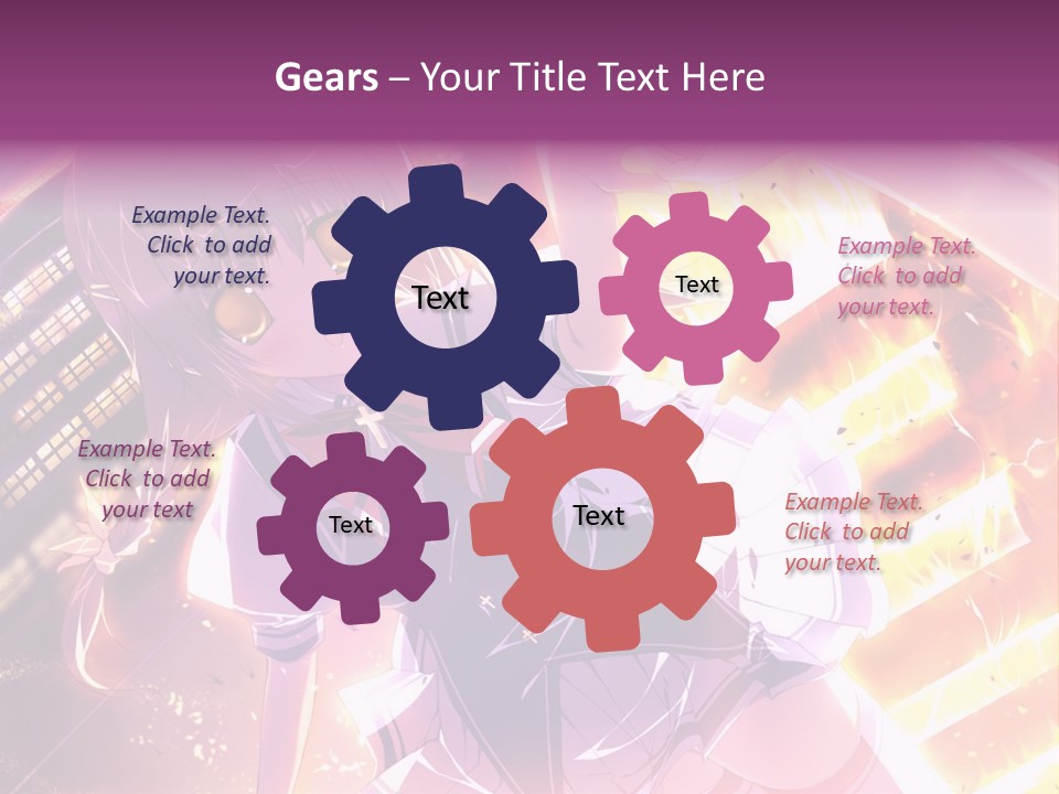 A Girl In A Short Skirt Is Dancing In Front Of A Cityscape PowerPoint Template