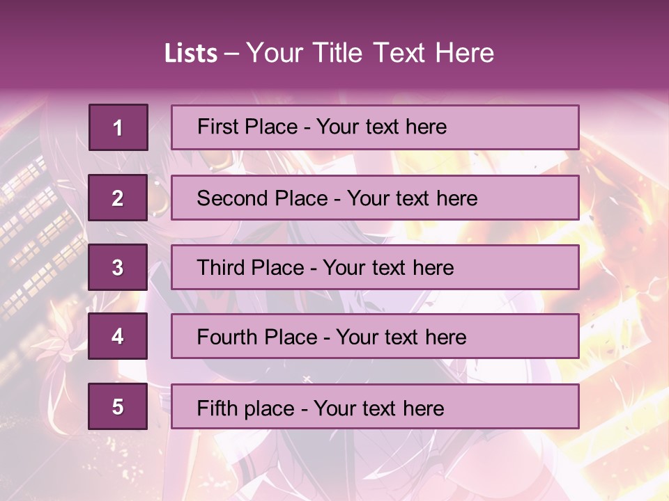 A Girl In A Short Skirt Is Dancing In Front Of A Cityscape PowerPoint Template