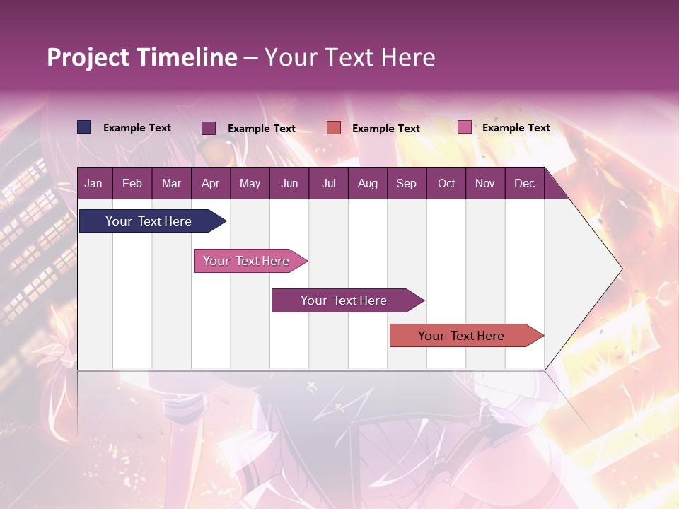 A Girl In A Short Skirt Is Dancing In Front Of A Cityscape PowerPoint Template