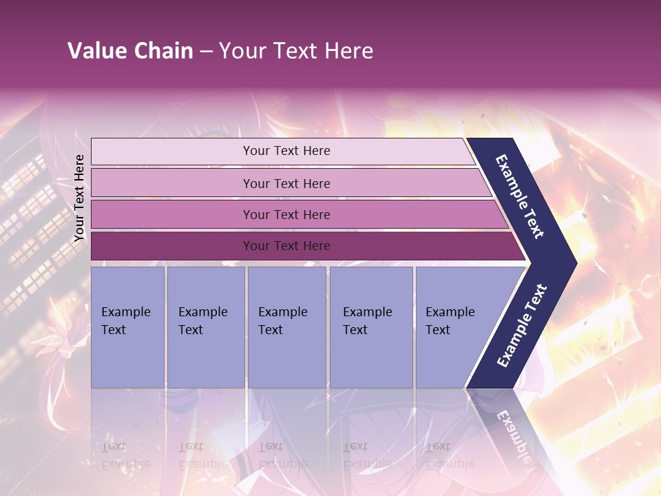 A Girl In A Short Skirt Is Dancing In Front Of A Cityscape PowerPoint Template