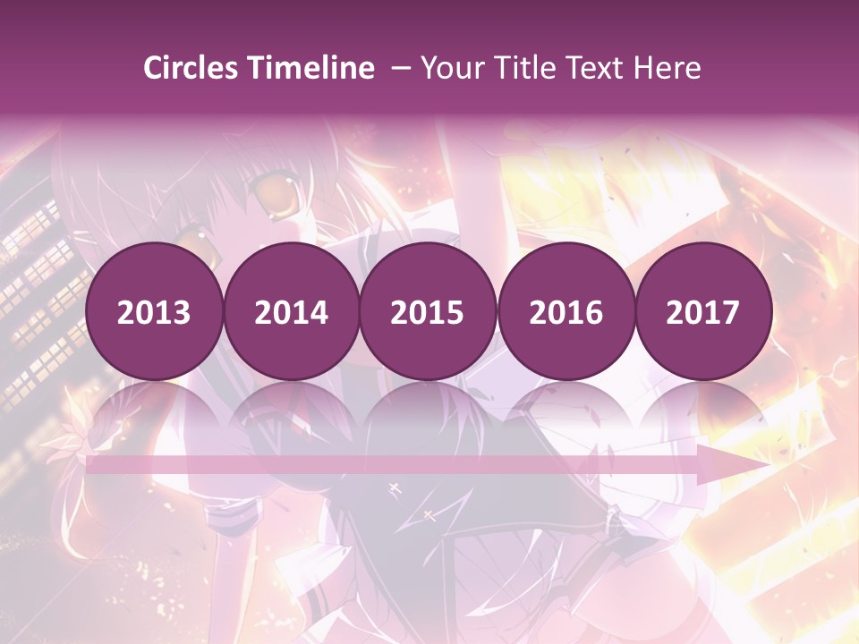 A Girl In A Short Skirt Is Dancing In Front Of A Cityscape PowerPoint Template