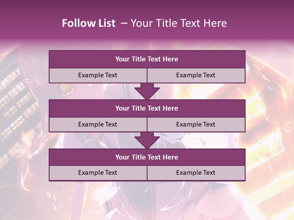 A Girl In A Short Skirt Is Dancing In Front Of A Cityscape PowerPoint Template