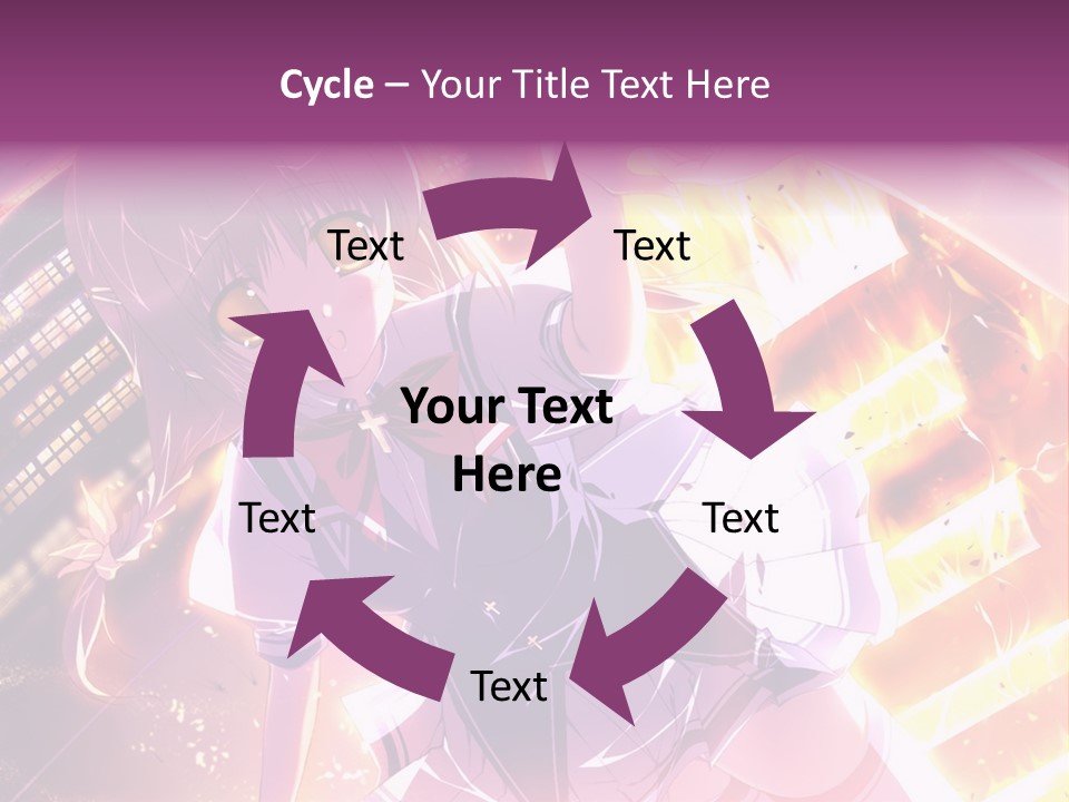 A Girl In A Short Skirt Is Dancing In Front Of A Cityscape PowerPoint Template