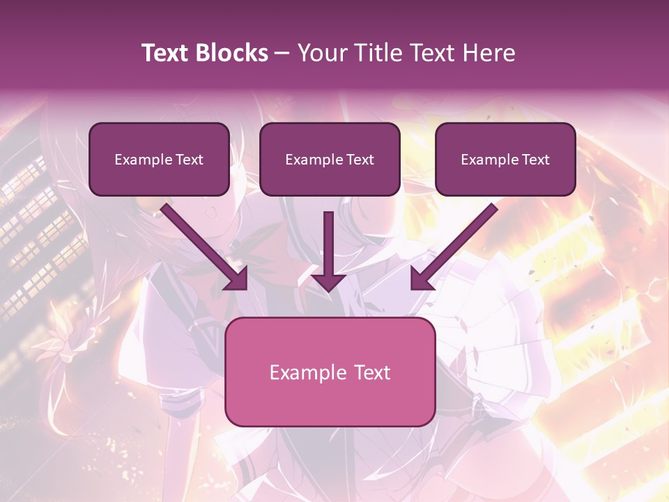 A Girl In A Short Skirt Is Dancing In Front Of A Cityscape PowerPoint Template