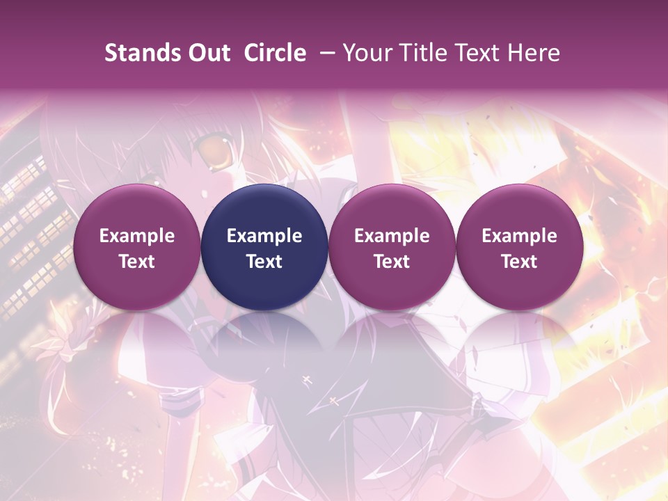 A Girl In A Short Skirt Is Dancing In Front Of A Cityscape PowerPoint Template