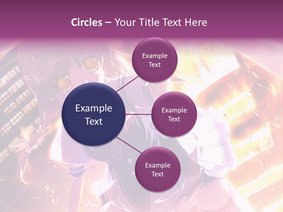 A Girl In A Short Skirt Is Dancing In Front Of A Cityscape PowerPoint Template