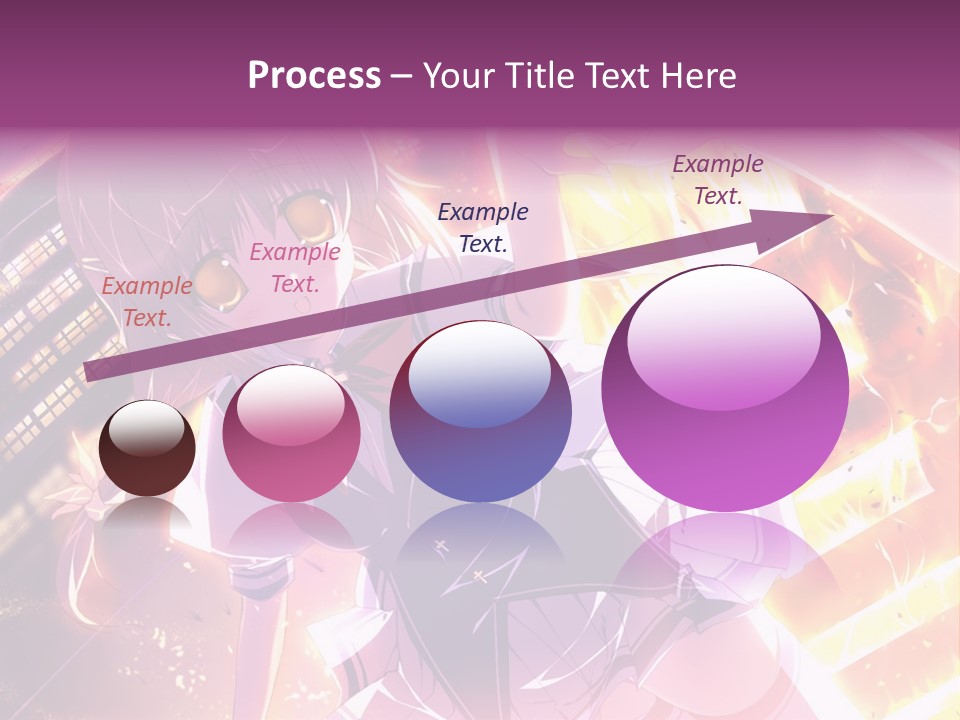 A Girl In A Short Skirt Is Dancing In Front Of A Cityscape PowerPoint Template