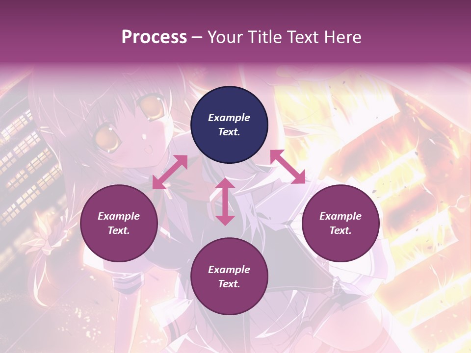 A Girl In A Short Skirt Is Dancing In Front Of A Cityscape PowerPoint Template