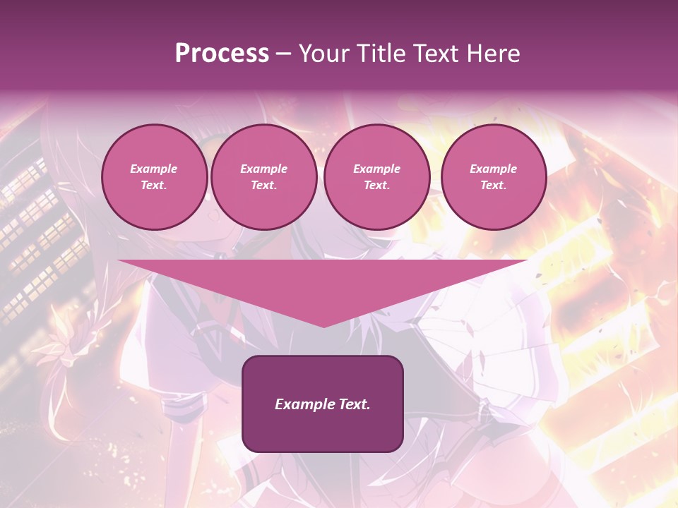 A Girl In A Short Skirt Is Dancing In Front Of A Cityscape PowerPoint Template