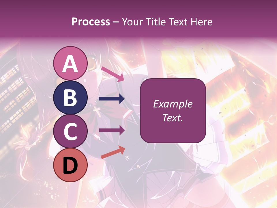 A Girl In A Short Skirt Is Dancing In Front Of A Cityscape PowerPoint Template