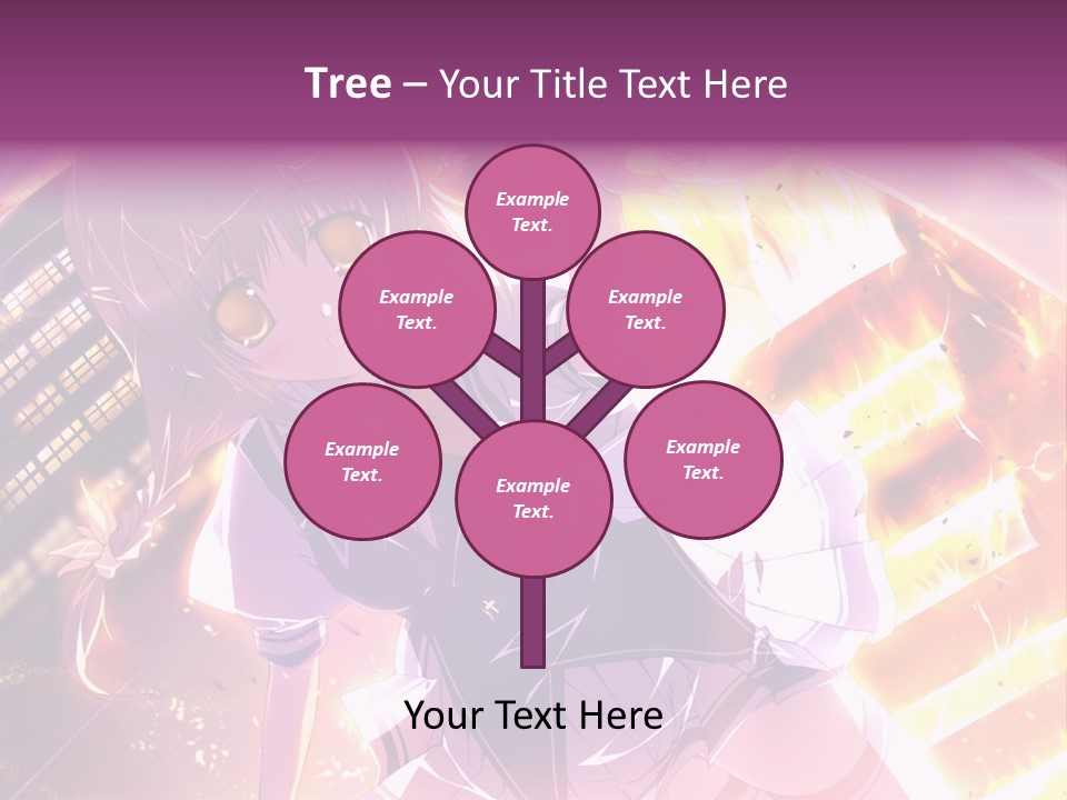 A Girl In A Short Skirt Is Dancing In Front Of A Cityscape PowerPoint Template