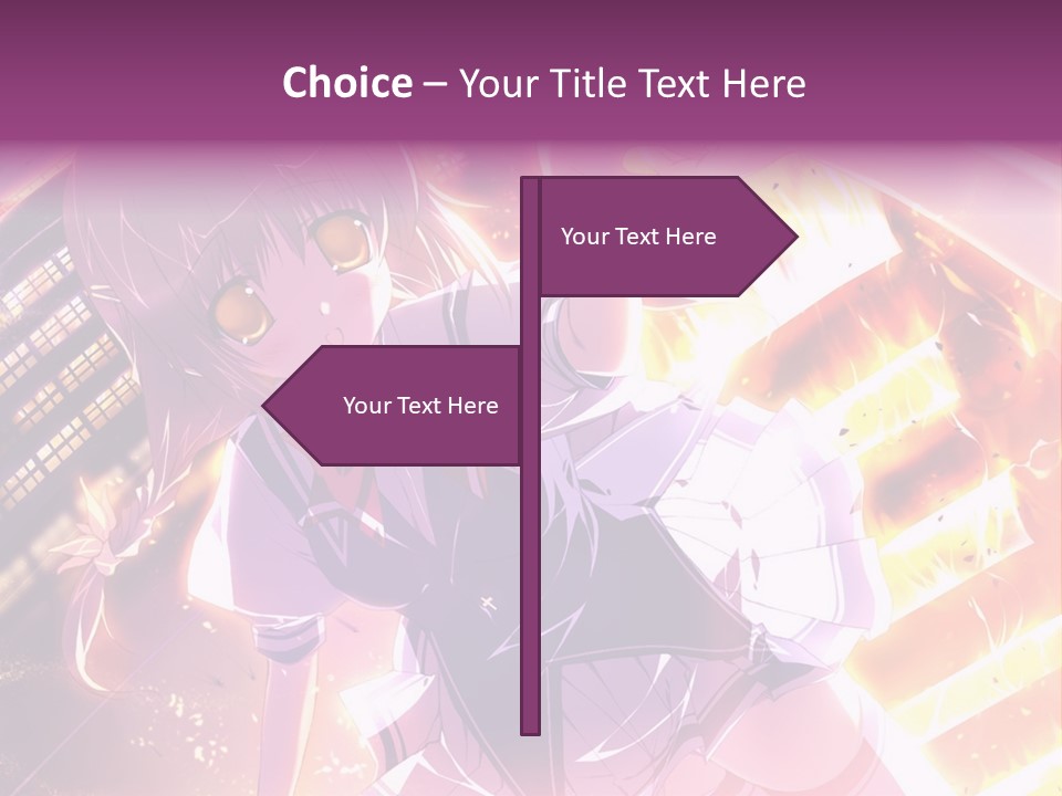 A Girl In A Short Skirt Is Dancing In Front Of A Cityscape PowerPoint Template