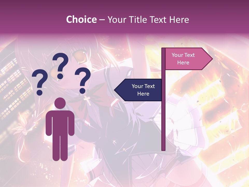 A Girl In A Short Skirt Is Dancing In Front Of A Cityscape PowerPoint Template