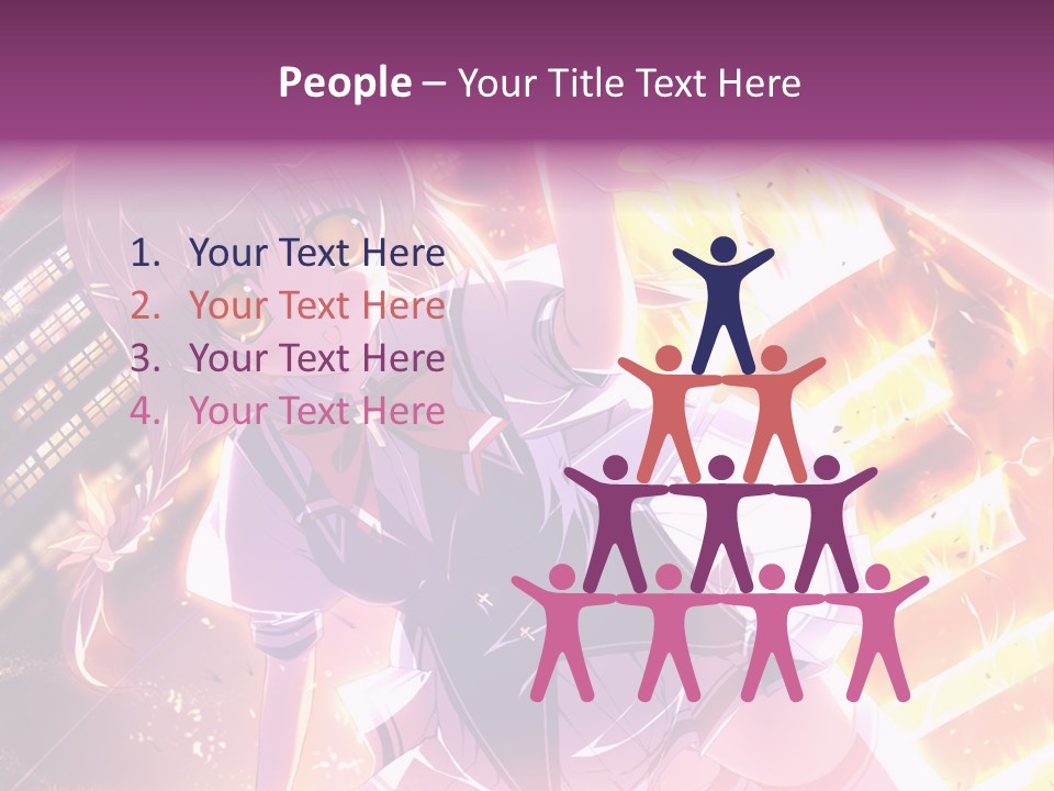 A Girl In A Short Skirt Is Dancing In Front Of A Cityscape PowerPoint Template