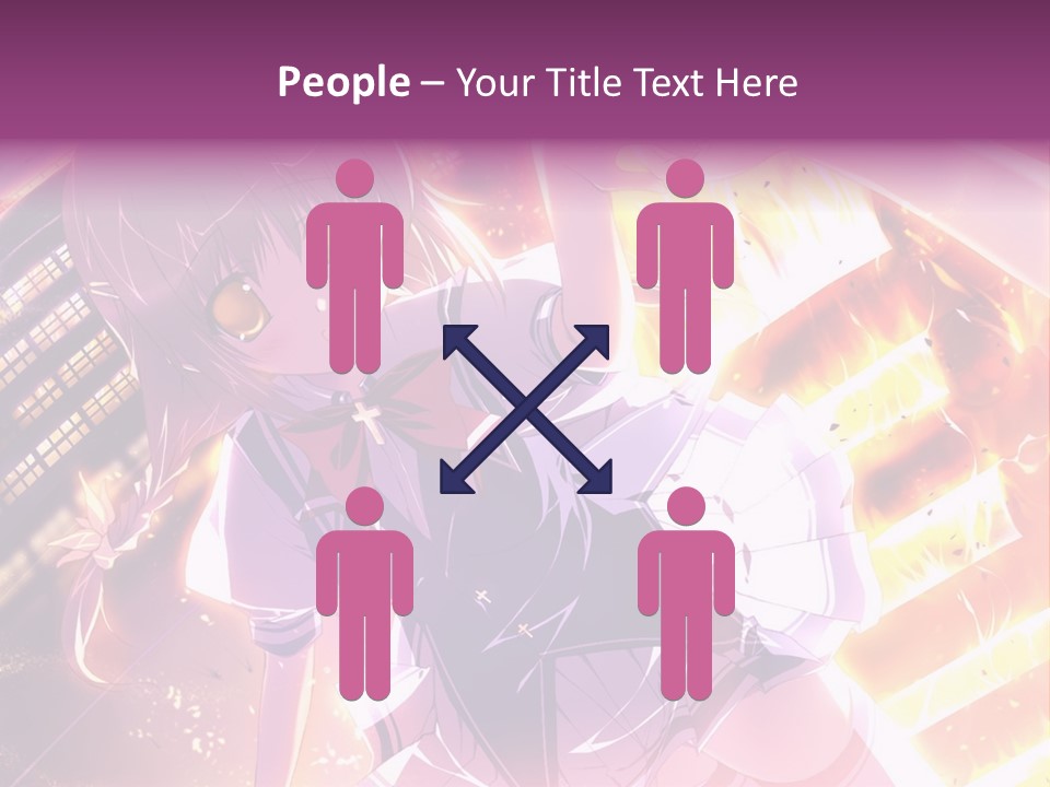 A Girl In A Short Skirt Is Dancing In Front Of A Cityscape PowerPoint Template