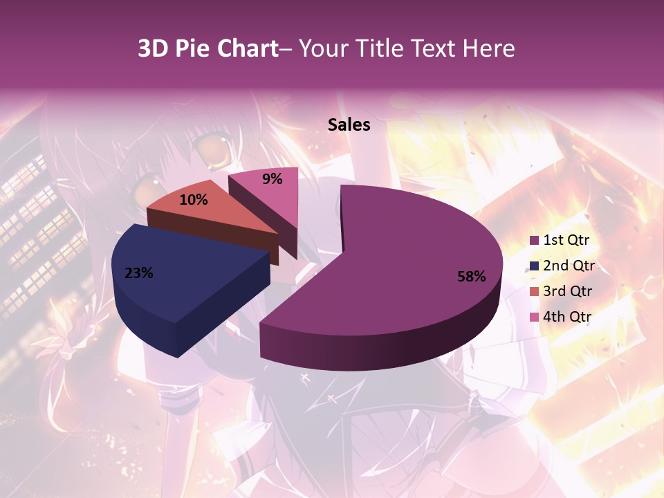 A Girl In A Short Skirt Is Dancing In Front Of A Cityscape PowerPoint Template