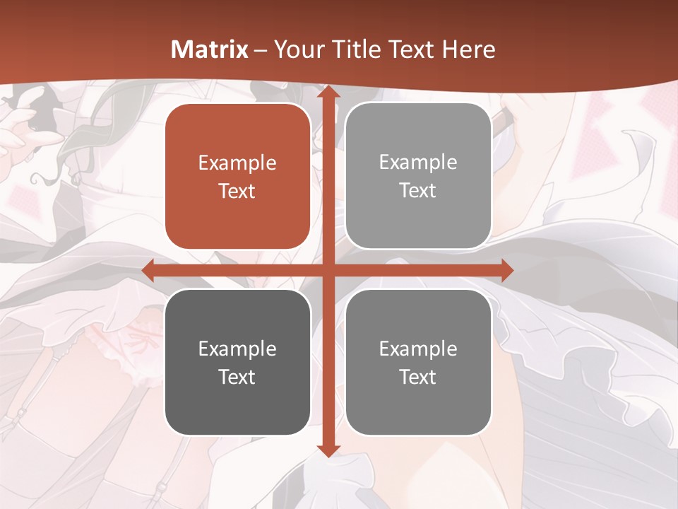 A Couple Of Anime Girls Powerpoint Template PowerPoint Template