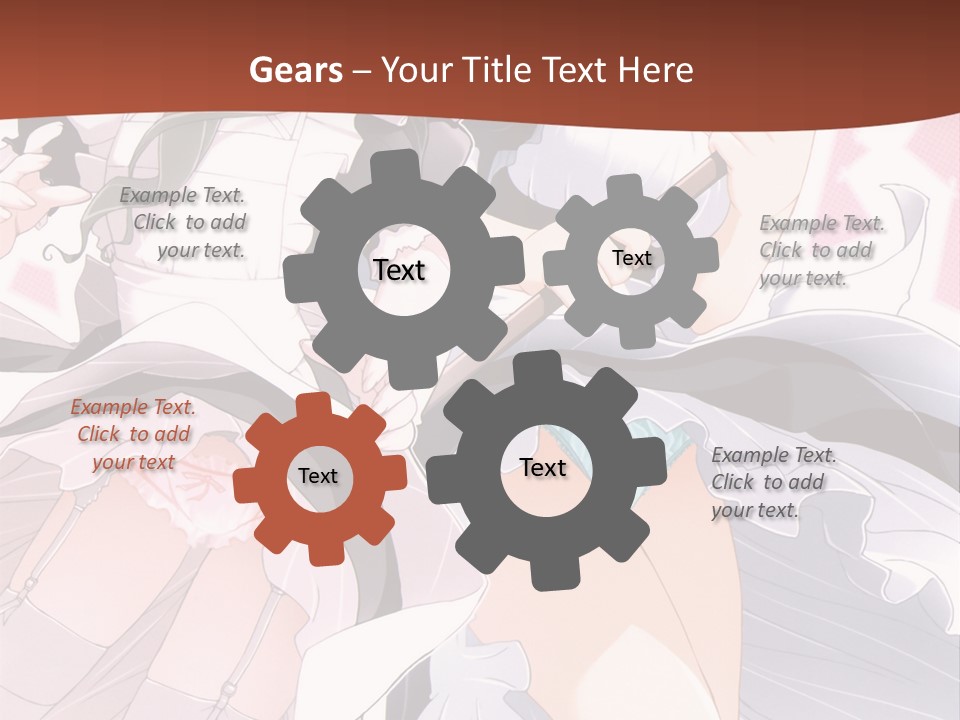 A Couple Of Anime Girls Powerpoint Template PowerPoint Template