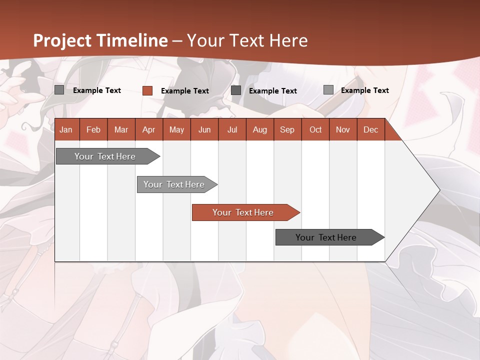 A Couple Of Anime Girls Powerpoint Template PowerPoint Template