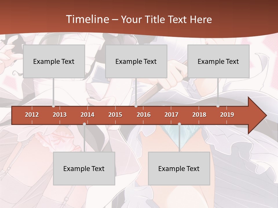 A Couple Of Anime Girls Powerpoint Template PowerPoint Template