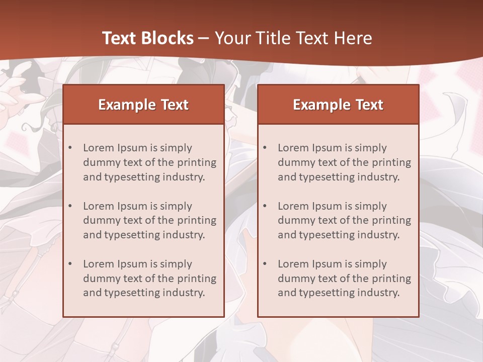 A Couple Of Anime Girls Powerpoint Template PowerPoint Template