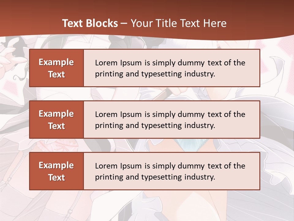 A Couple Of Anime Girls Powerpoint Template PowerPoint Template