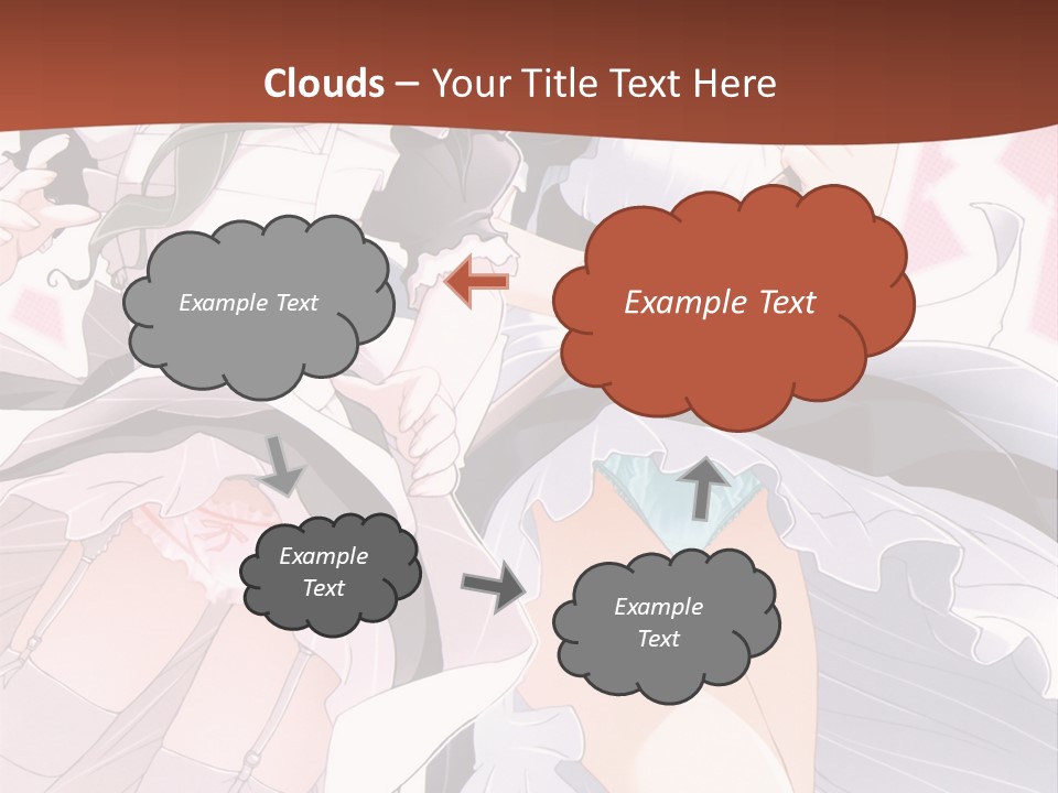 A Couple Of Anime Girls Powerpoint Template PowerPoint Template