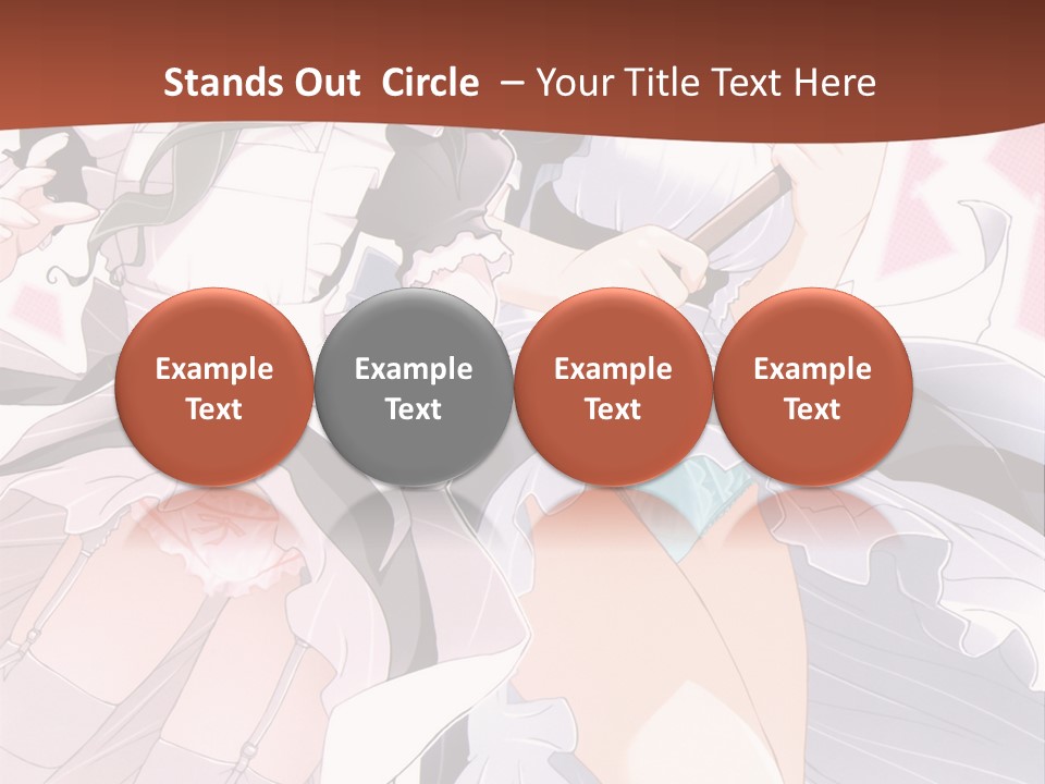 A Couple Of Anime Girls Powerpoint Template PowerPoint Template