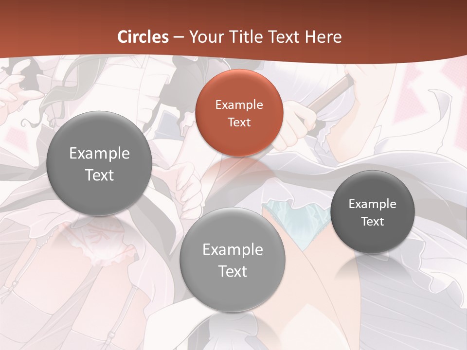A Couple Of Anime Girls Powerpoint Template PowerPoint Template
