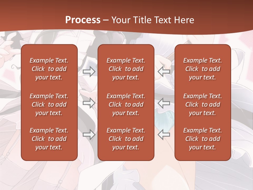 A Couple Of Anime Girls Powerpoint Template PowerPoint Template