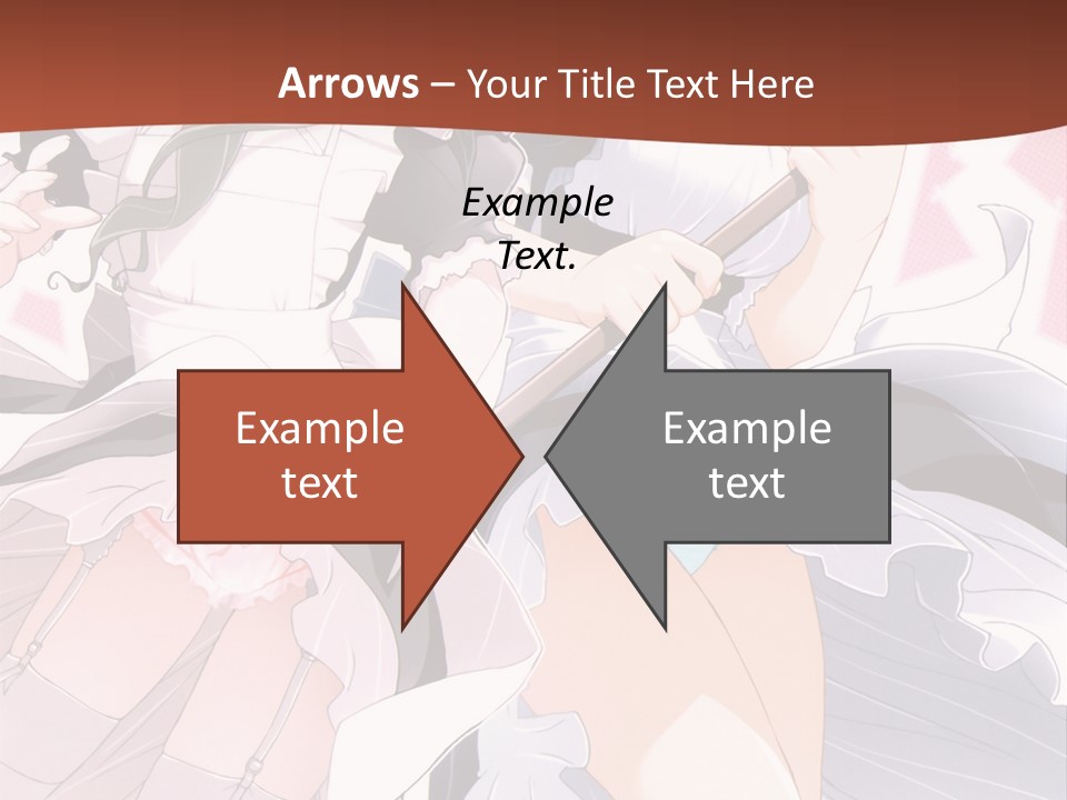 A Couple Of Anime Girls Powerpoint Template PowerPoint Template