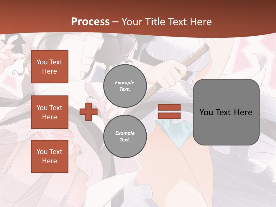 A Couple Of Anime Girls Powerpoint Template PowerPoint Template