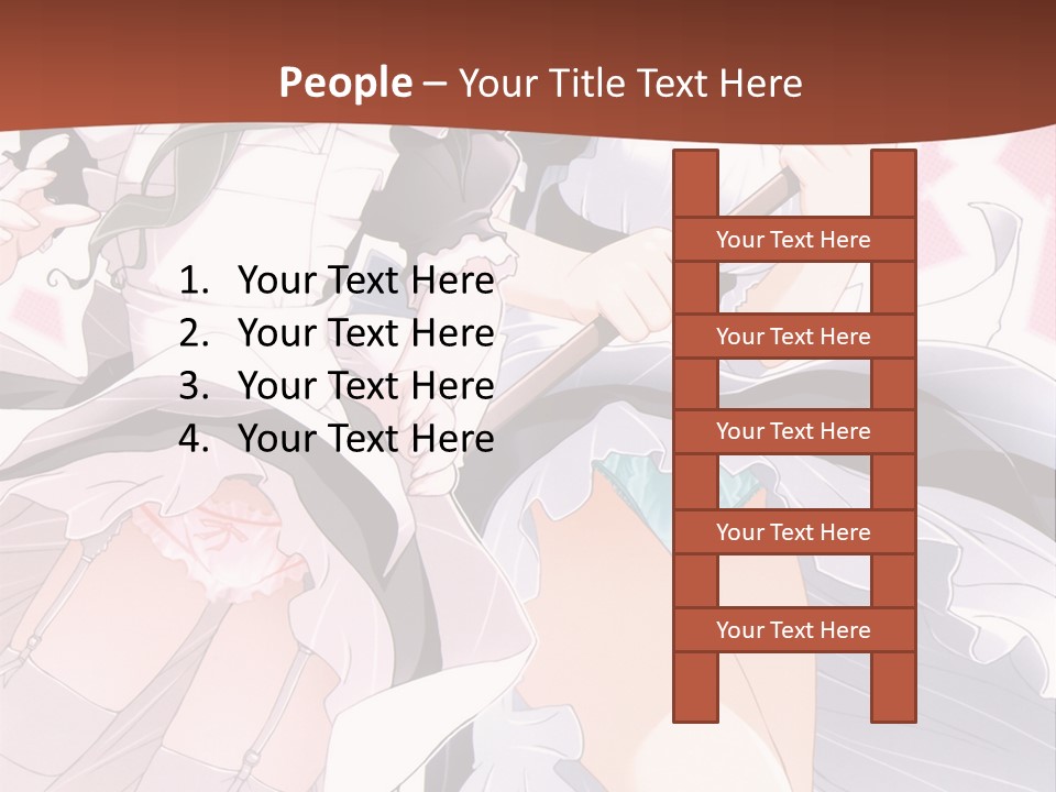 A Couple Of Anime Girls Powerpoint Template PowerPoint Template