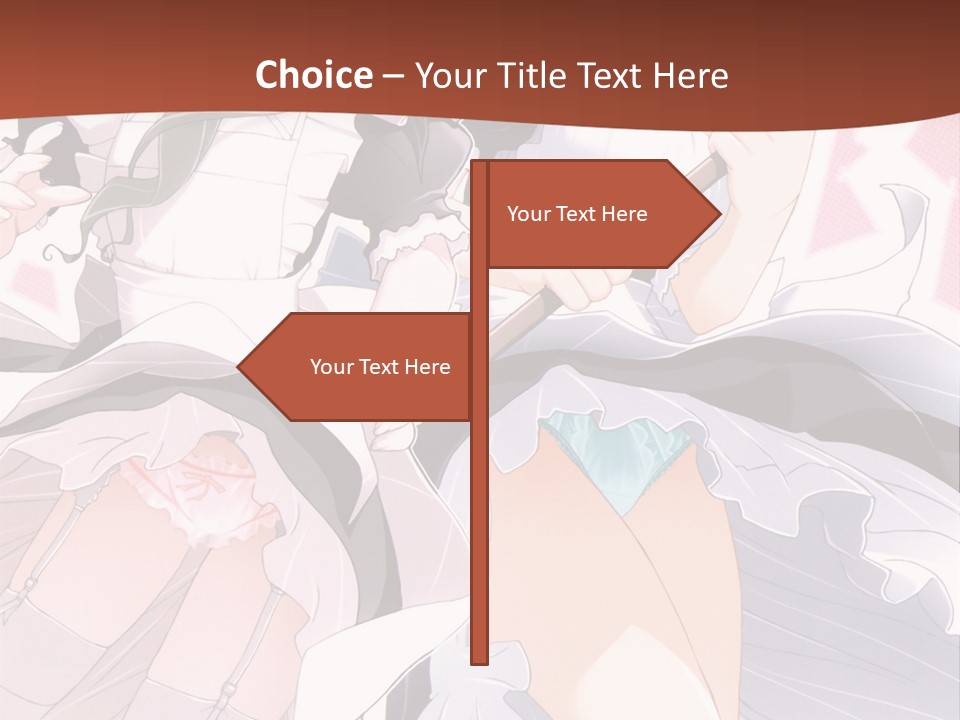 A Couple Of Anime Girls Powerpoint Template PowerPoint Template