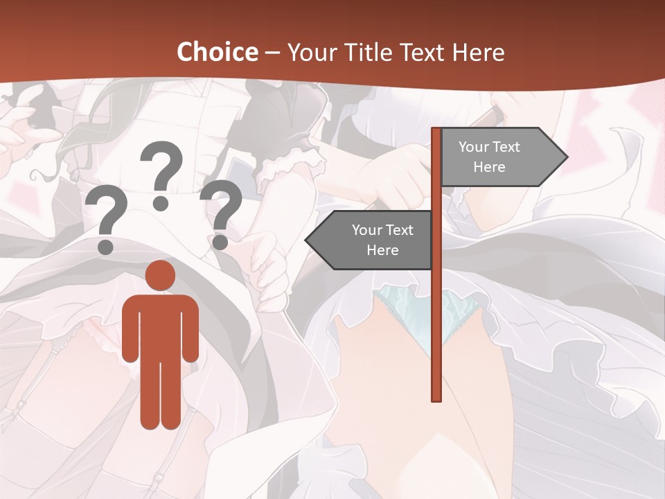 A Couple Of Anime Girls Powerpoint Template PowerPoint Template
