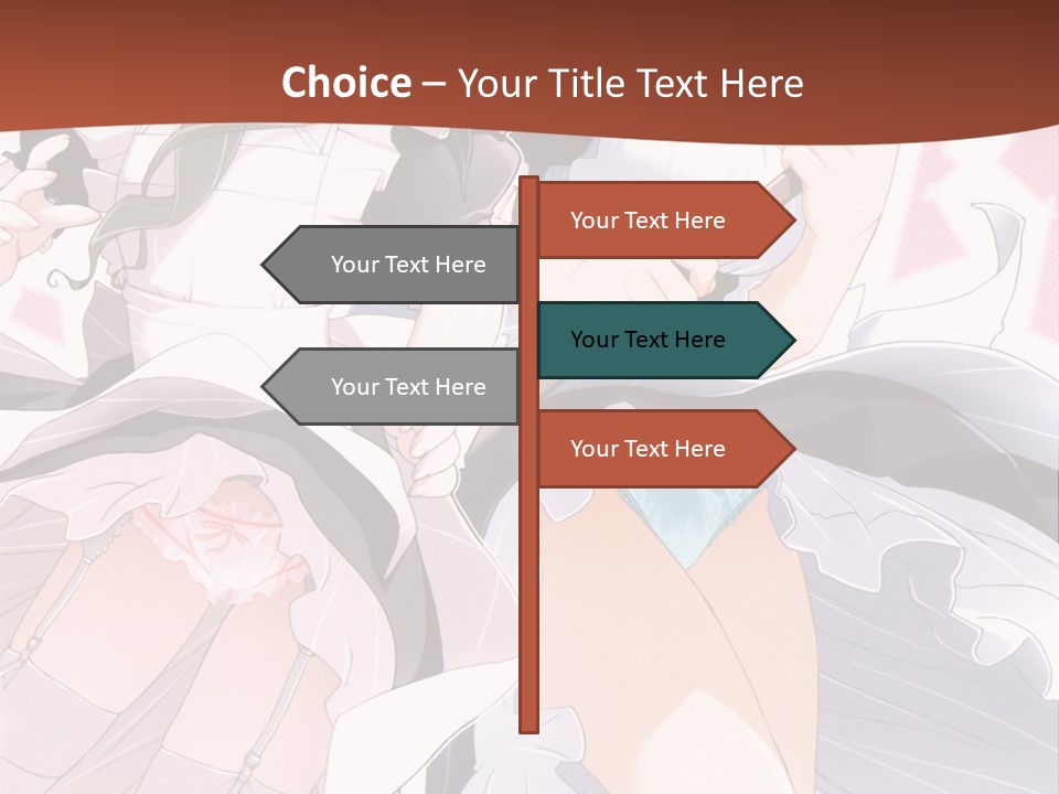 A Couple Of Anime Girls Powerpoint Template PowerPoint Template