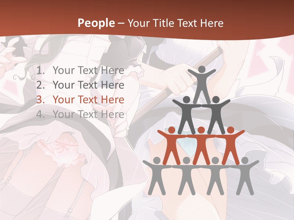 A Couple Of Anime Girls Powerpoint Template PowerPoint Template