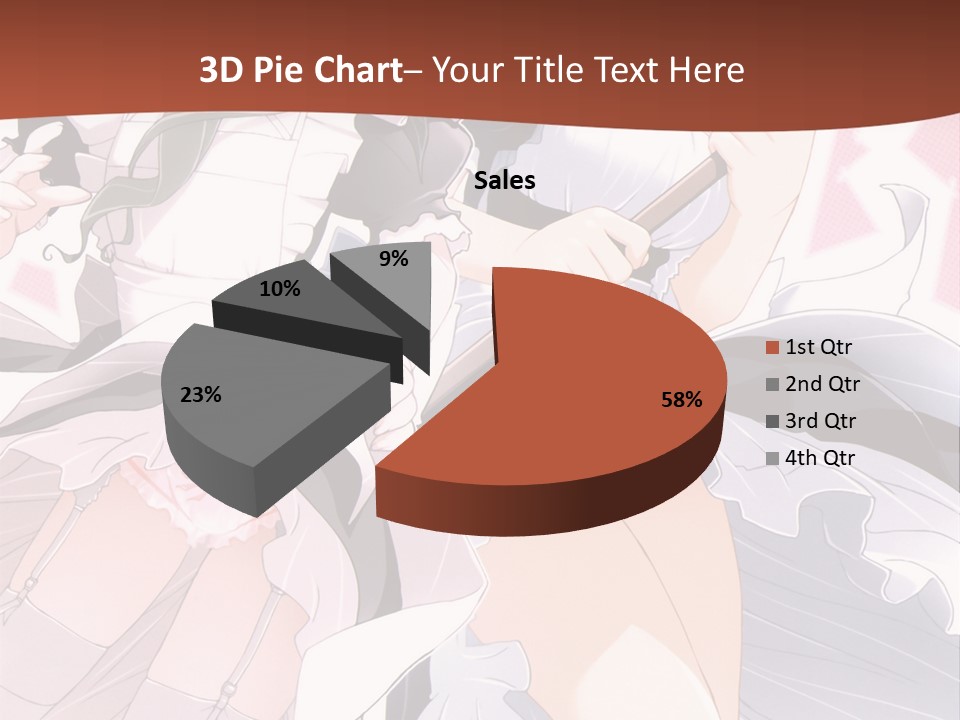 A Couple Of Anime Girls Powerpoint Template PowerPoint Template