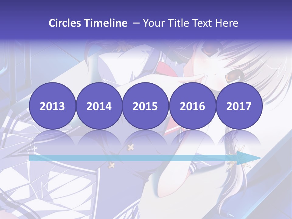 A Woman In A Blue Dress Is Posing For A Picture PowerPoint Template