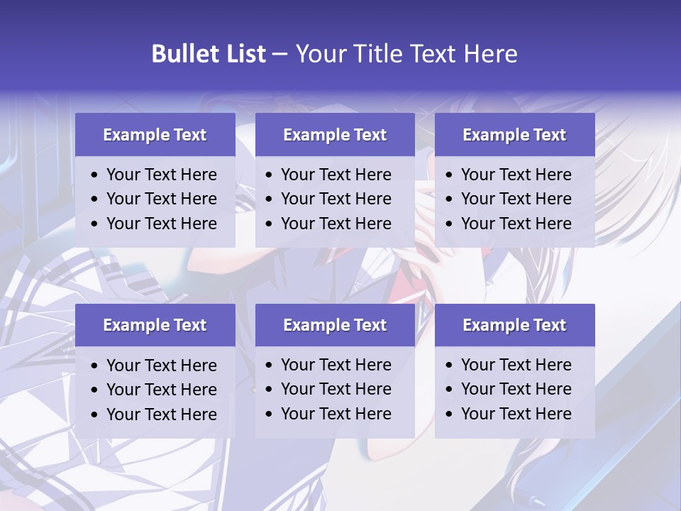 A Woman In A Blue Dress Is Posing For A Picture PowerPoint Template