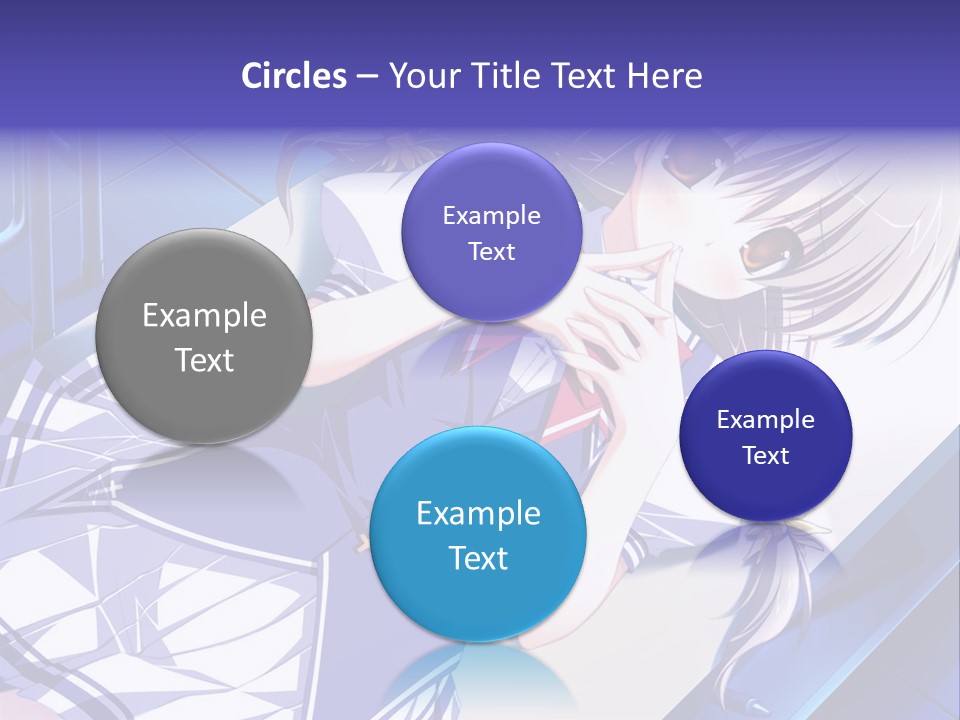 A Woman In A Blue Dress Is Posing For A Picture PowerPoint Template