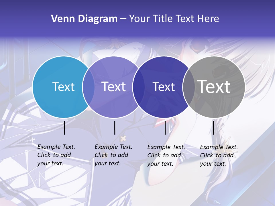 A Woman In A Blue Dress Is Posing For A Picture PowerPoint Template