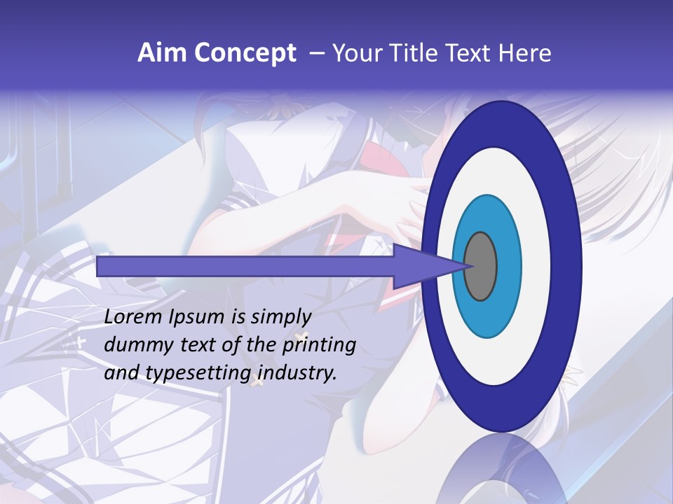 A Woman In A Blue Dress Is Posing For A Picture PowerPoint Template