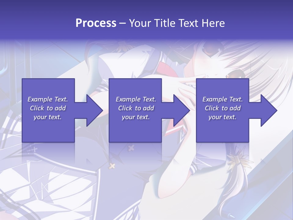 A Woman In A Blue Dress Is Posing For A Picture PowerPoint Template