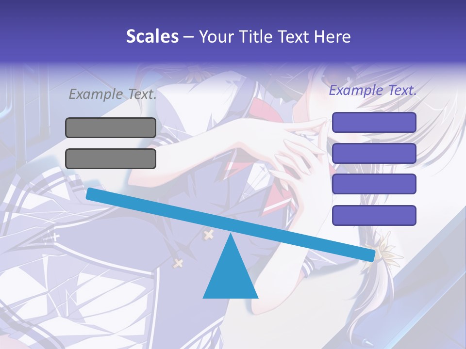 A Woman In A Blue Dress Is Posing For A Picture PowerPoint Template