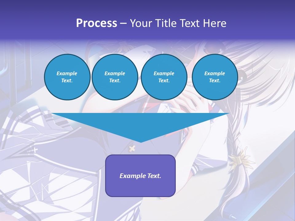 A Woman In A Blue Dress Is Posing For A Picture PowerPoint Template