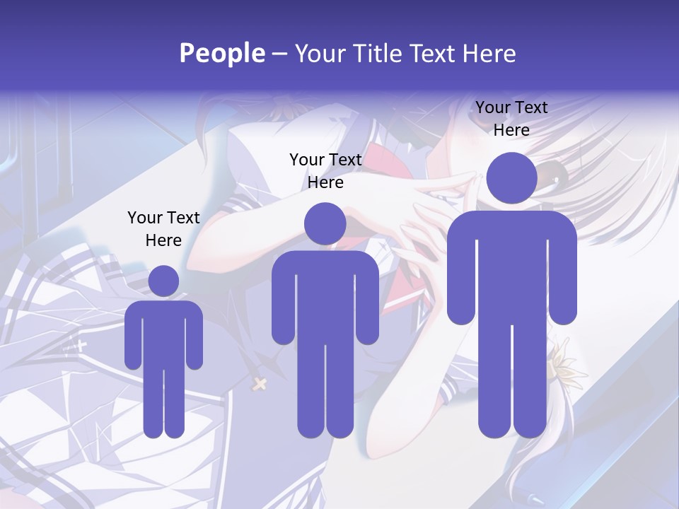 A Woman In A Blue Dress Is Posing For A Picture PowerPoint Template